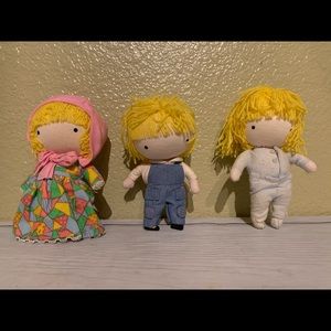 VTG Joan Walsh Pocket Dolls By Wolfpit Enterprises INC 3pc Set